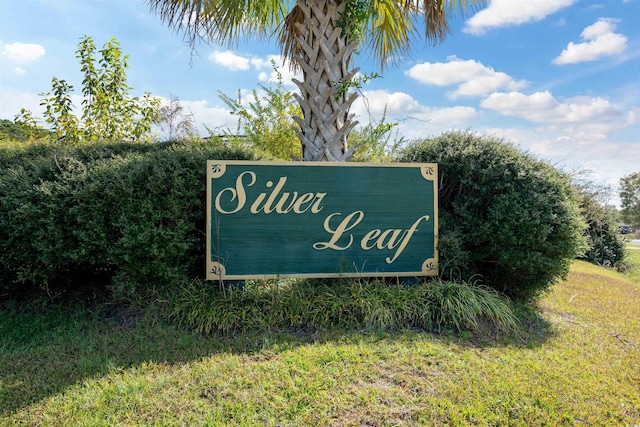 view of community sign