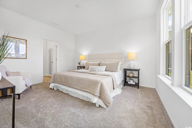 view of carpeted bedroom