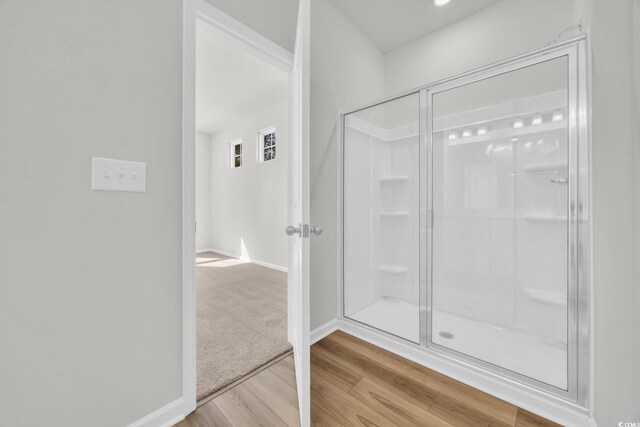 389 Sun Colony Blvd, Longs, SC 29568 - full bath featuring a shower stall and wood finished floors