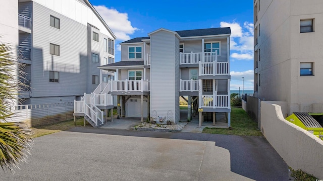 view of property with a garage