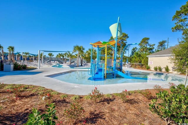 exterior space with a playground