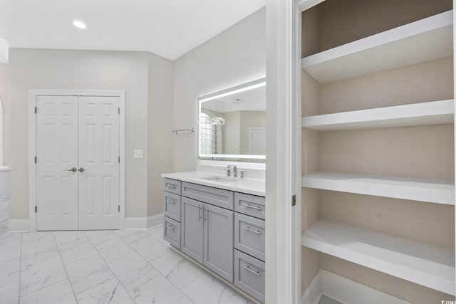 bathroom with vanity