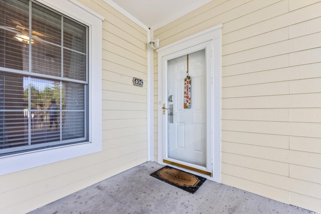 view of doorway to property