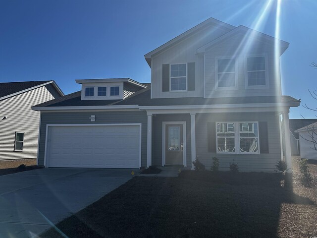 view of front of house featuring a garage