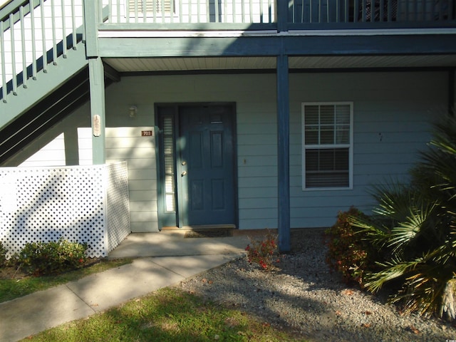 view of doorway to property