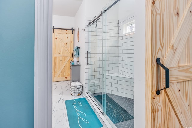 bathroom with an enclosed shower