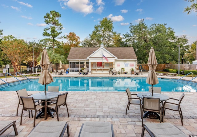 view of pool with a patio area