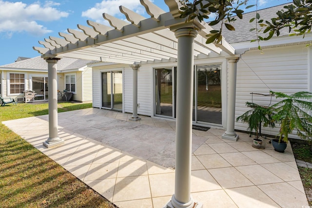 view of patio / terrace with a pergola