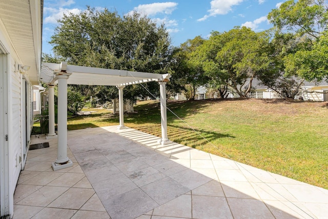 view of patio / terrace featuring a pergola