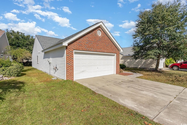 exterior space with a yard