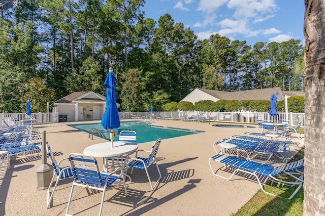 view of pool with a patio