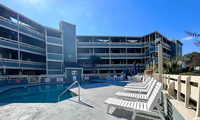 view of pool with a patio area