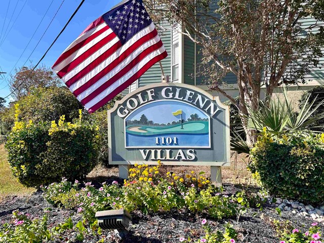 view of community sign