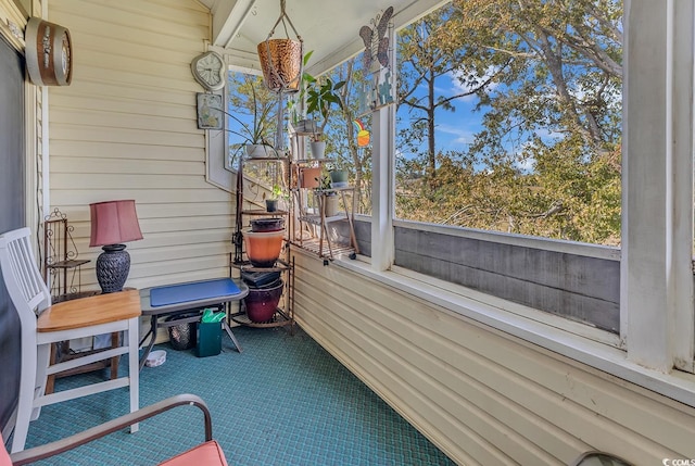 view of sunroom