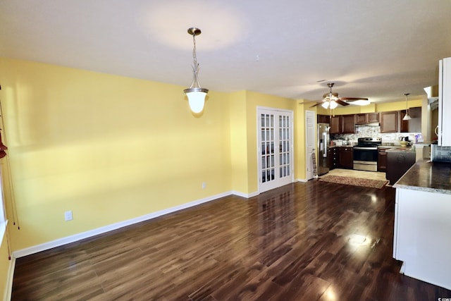 196 Marsh Hawk Dr, Myrtle Beach, SC 29588 - living room featuring dark wood-type flooring and a ceiling fan