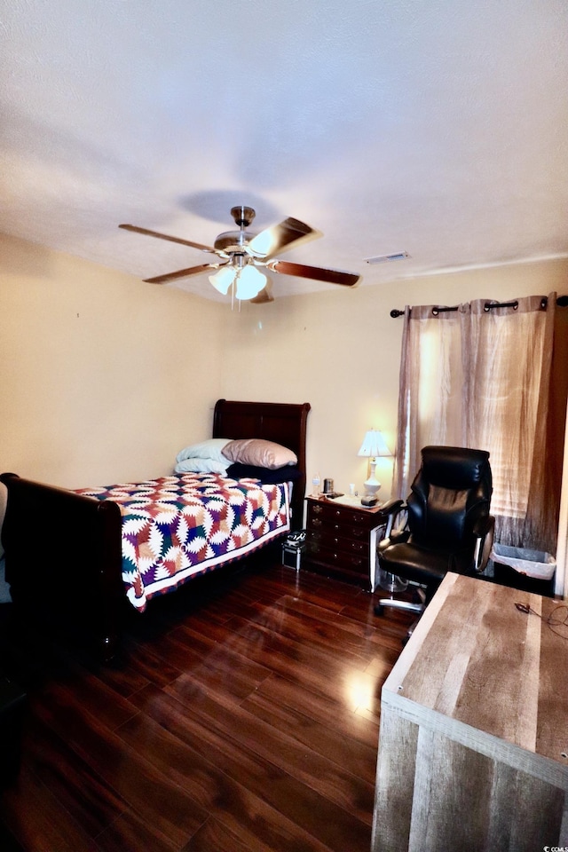 196 Marsh Hawk Dr, Myrtle Beach, SC 29588 - bedroom featuring wood finished floors and ceiling fan