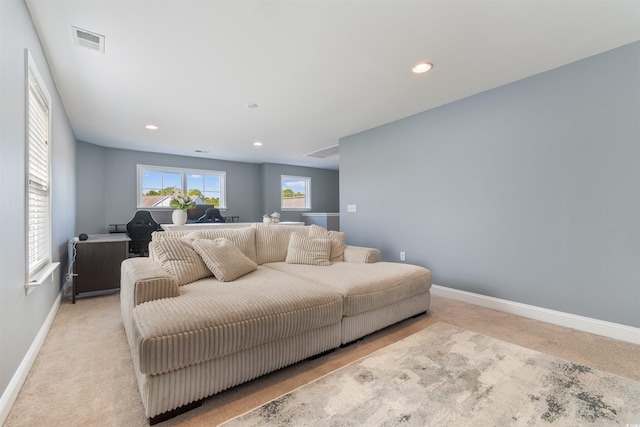 view of carpeted living room