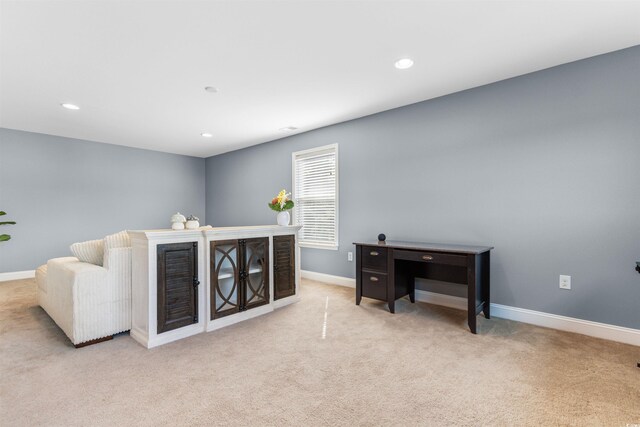 view of carpeted living room