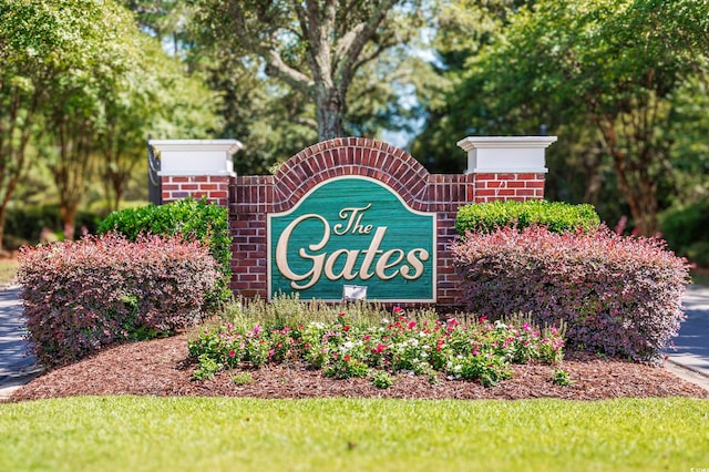 view of community sign