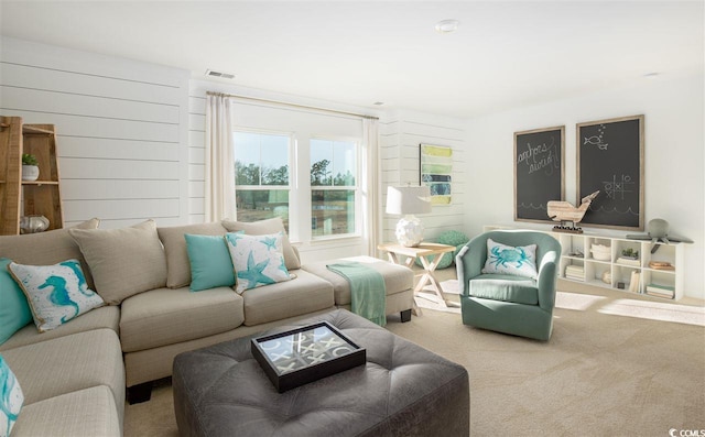 view of carpeted living room