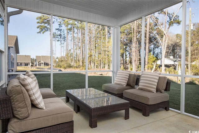 sunroom / solarium with a wealth of natural light