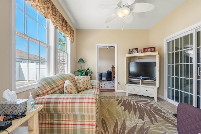 237 Cloverleaf Dr, Longs, SC 29568 - living room with baseboards and ceiling fan