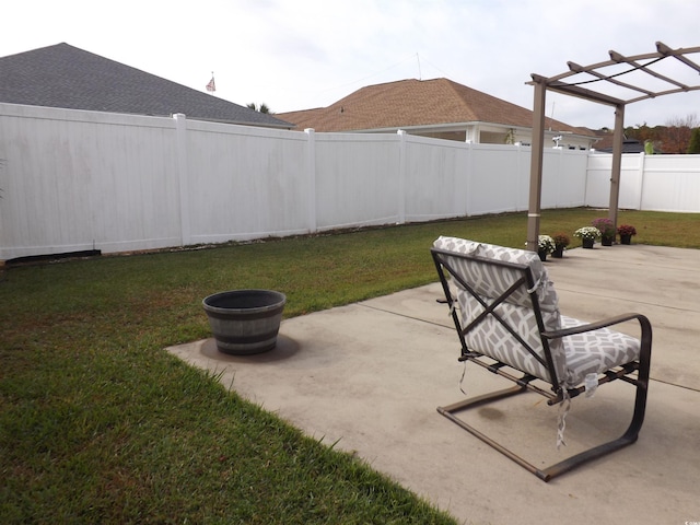 237 Cloverleaf Dr, Longs, SC 29568 - view of patio / terrace featuring a pergola and a fenced backyard