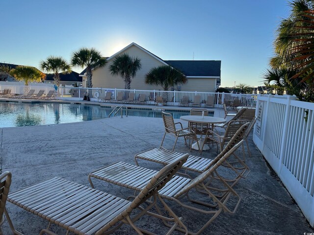 237 Cloverleaf Dr, Longs, SC 29568 - pool with fence and a patio area