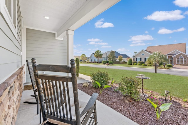 view of patio / terrace with a porch