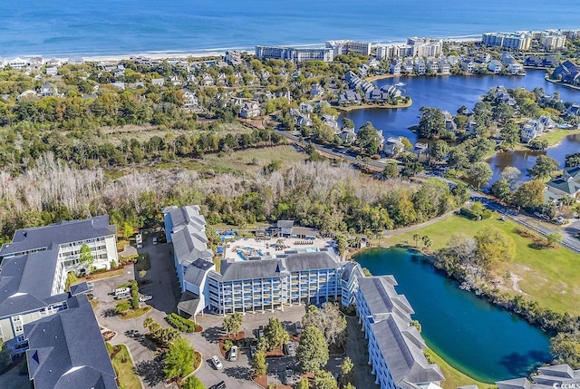 drone / aerial view of a nearby body of water
