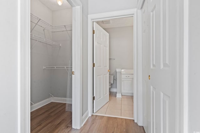 interior space featuring light hardwood / wood-style floors