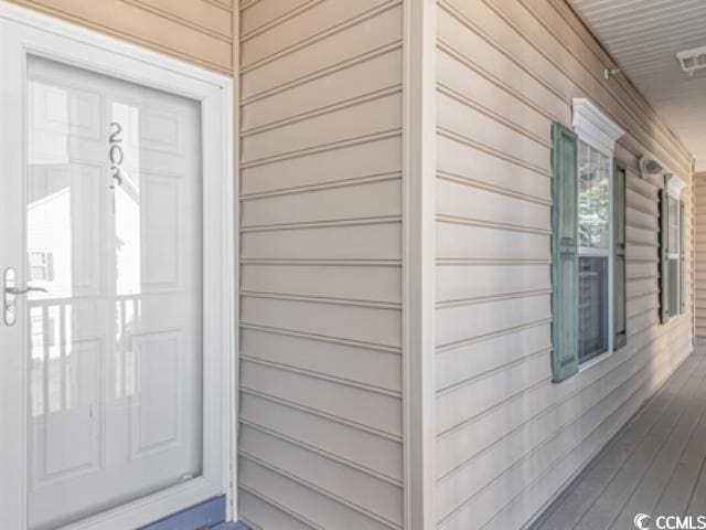 view of doorway to property