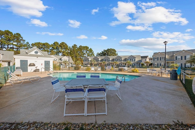 view of pool with a patio area