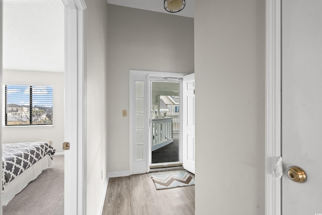 interior space featuring light wood-type flooring