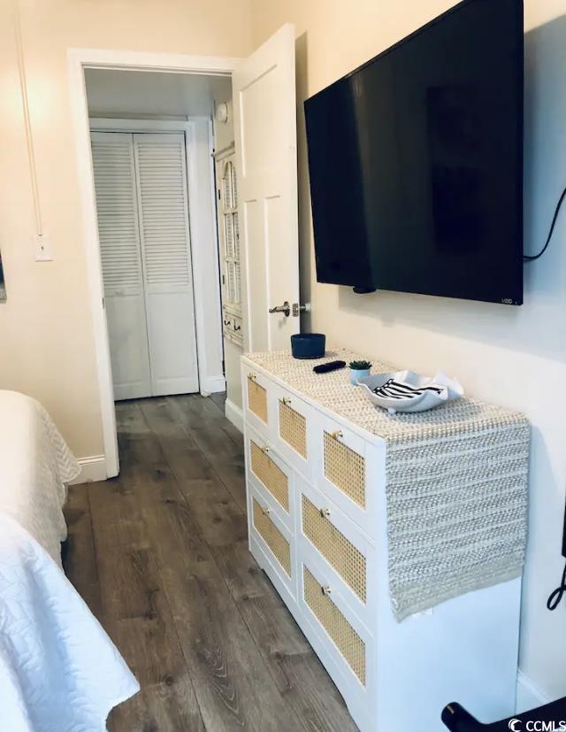 interior space featuring dark hardwood / wood-style floors