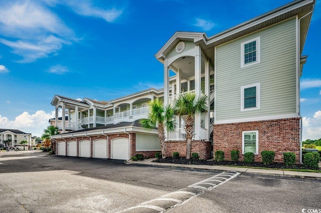 view of property featuring a garage