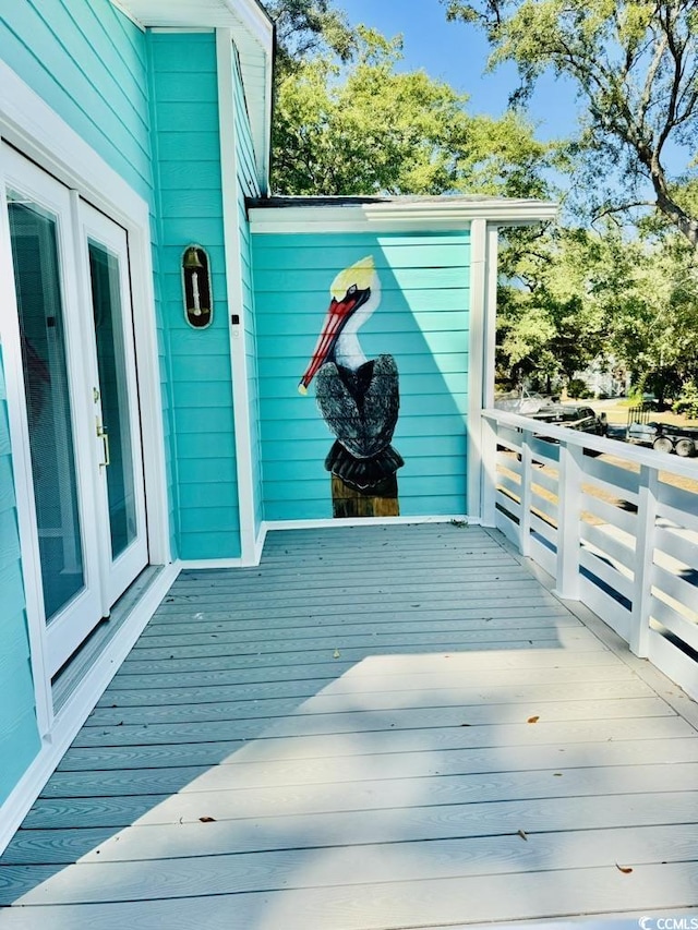 3936 Murrells Inlet Rd, Murrells Inlet, SC 29576 - wooden terrace with french doors