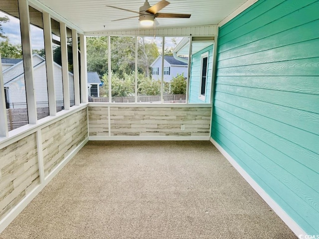 3936 Murrells Inlet Rd, Murrells Inlet, SC 29576 - unfurnished sunroom with a ceiling fan