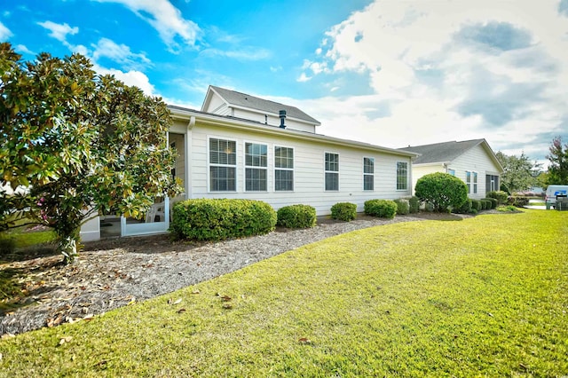 exterior space featuring a yard