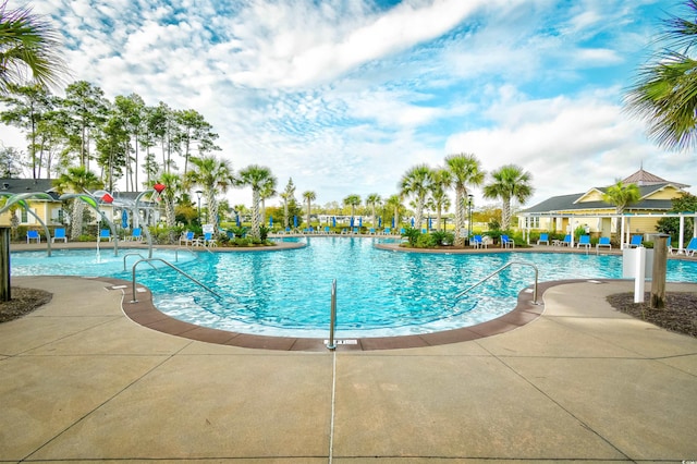 view of pool with a patio