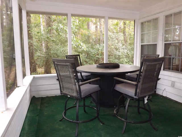 view of sunroom