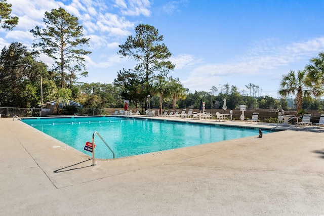 view of pool with a patio