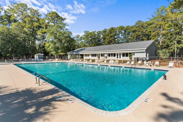 view of pool with a patio