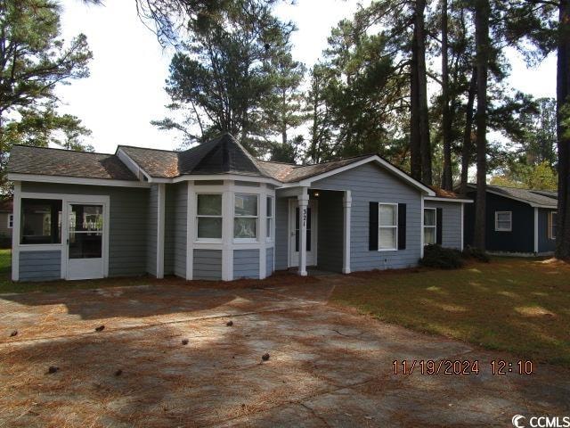 view of single story home