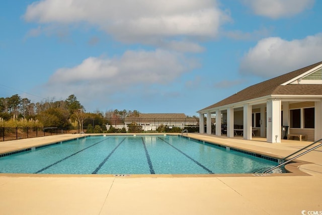 view of pool with a patio