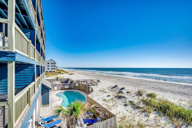 water view featuring a view of the beach