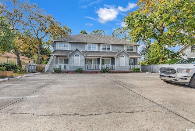 view of front of house featuring covered porch