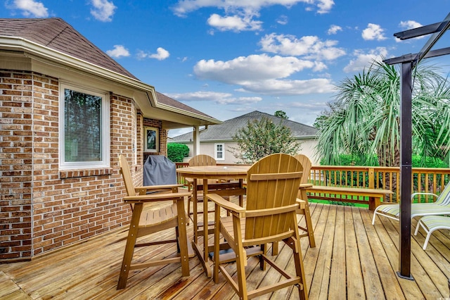 view of wooden deck