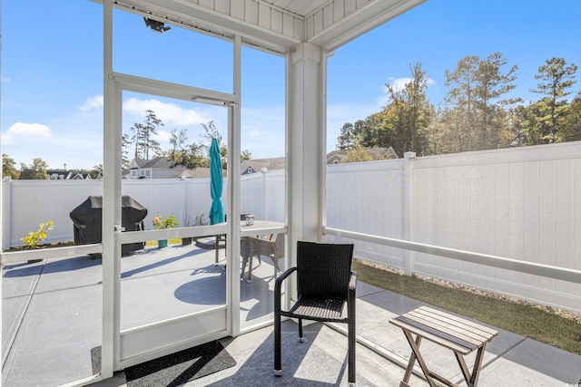 view of sunroom