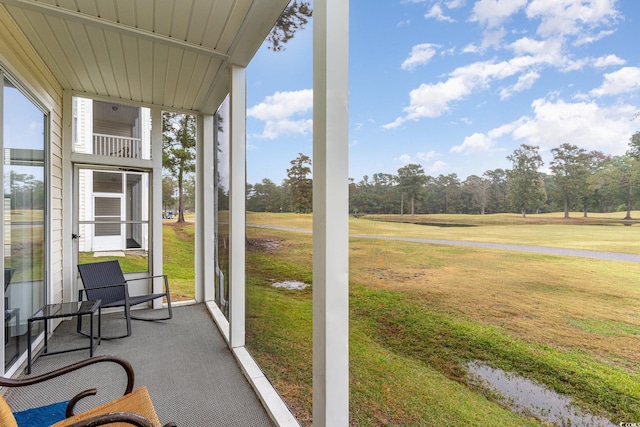 view of sunroom